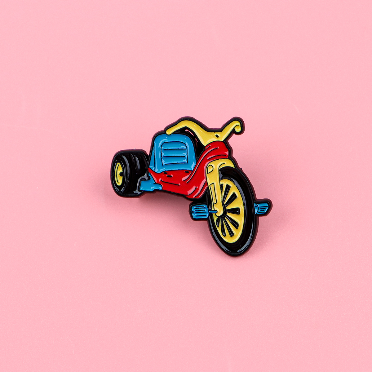 Vintage Item - Retro Bicycle Enamel Pin Vintage Brooch