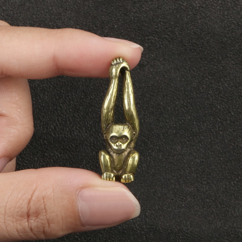 Vintage Collectible Christmas Ornaments - 1 PC Vintage Brass Handmade Monkey