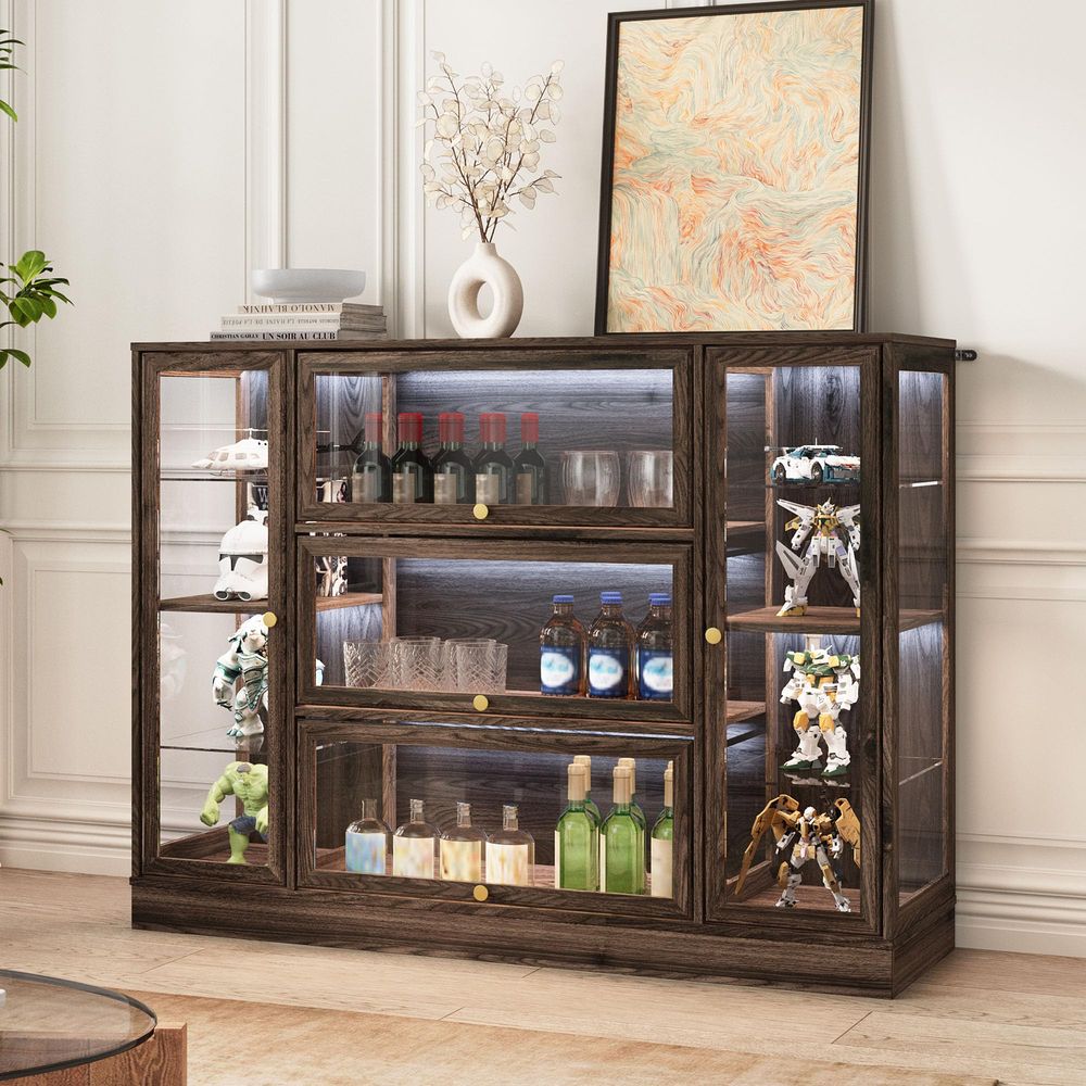 Collectible Collection - Cabinet with Acrylic Glass Doors,Extra Wide