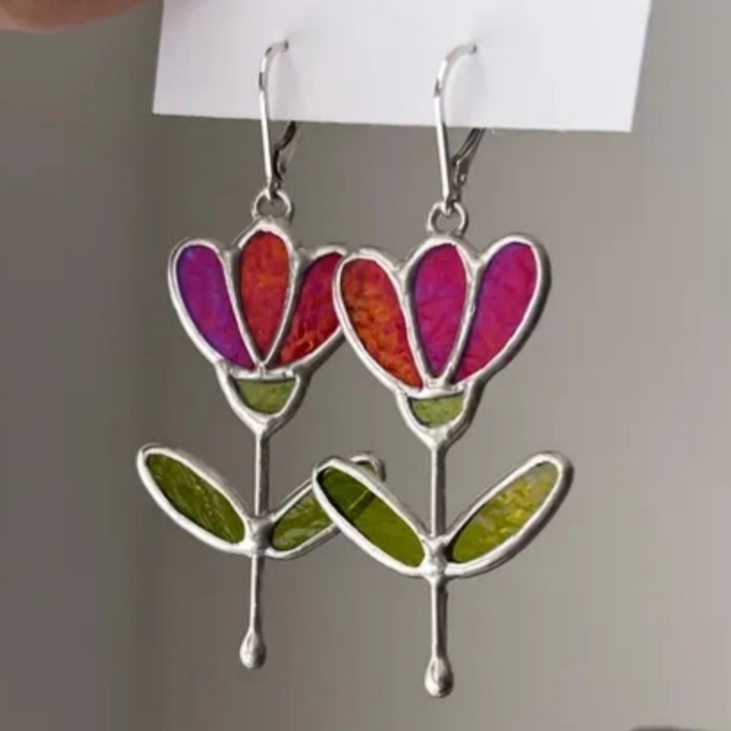 Vintage Item - Fashion Exquisite Handmade Floral Shaped Dangle