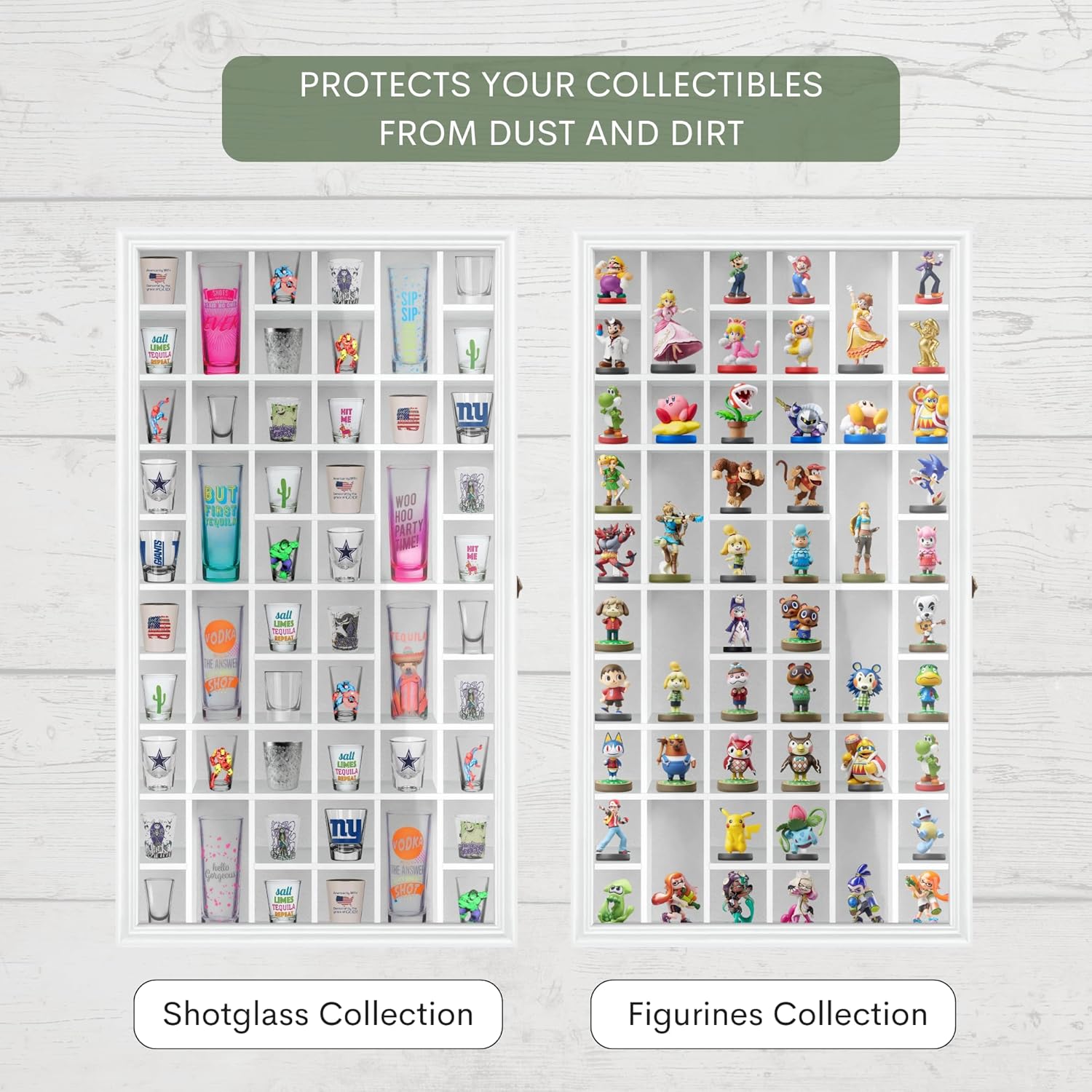 Solid Wood Shot Glass Display  - Collectible Collection ulasan dan harga