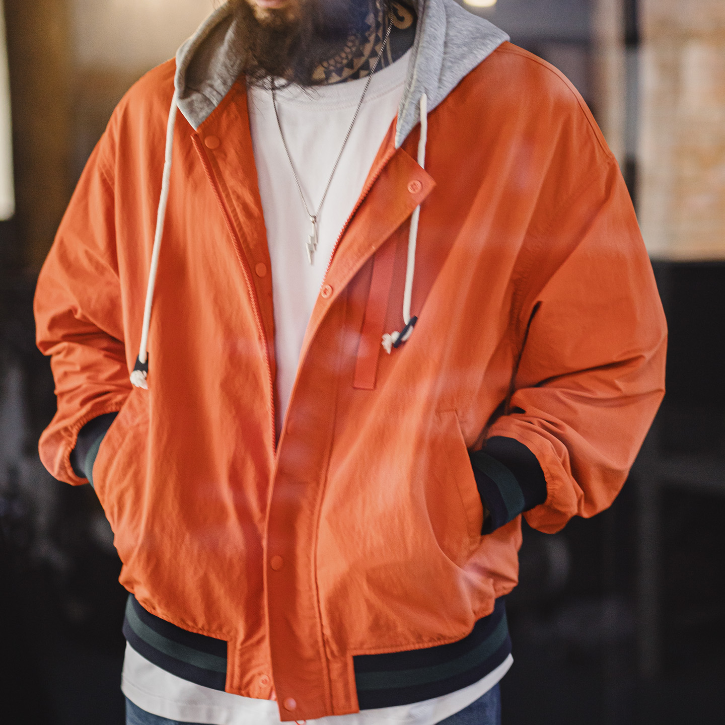 Maden Men's Vintage Colorblock - Vintage Zip Hoodie ulasan dan harga