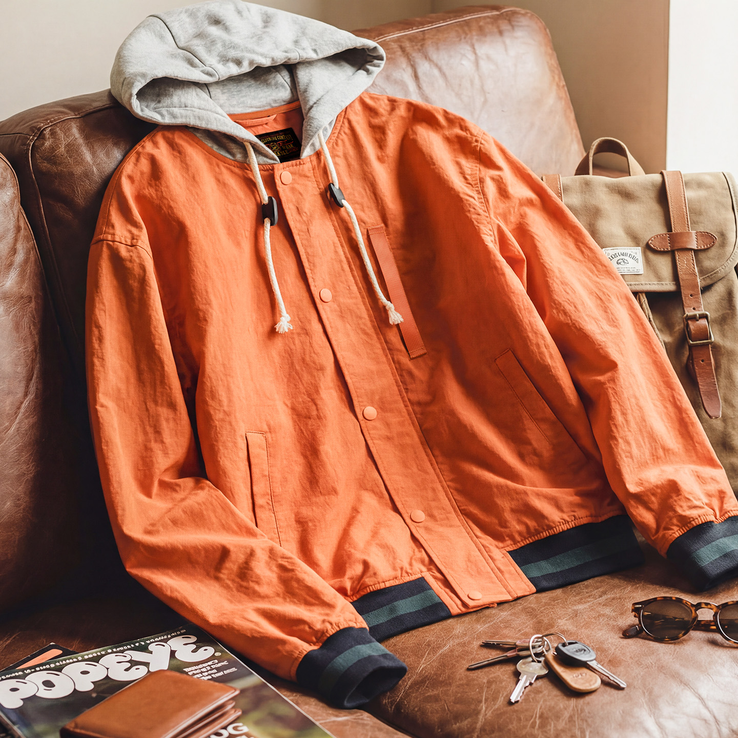 Maden Men's Vintage Colorblock - Vintage Zip Hoodie ulasan dan harga