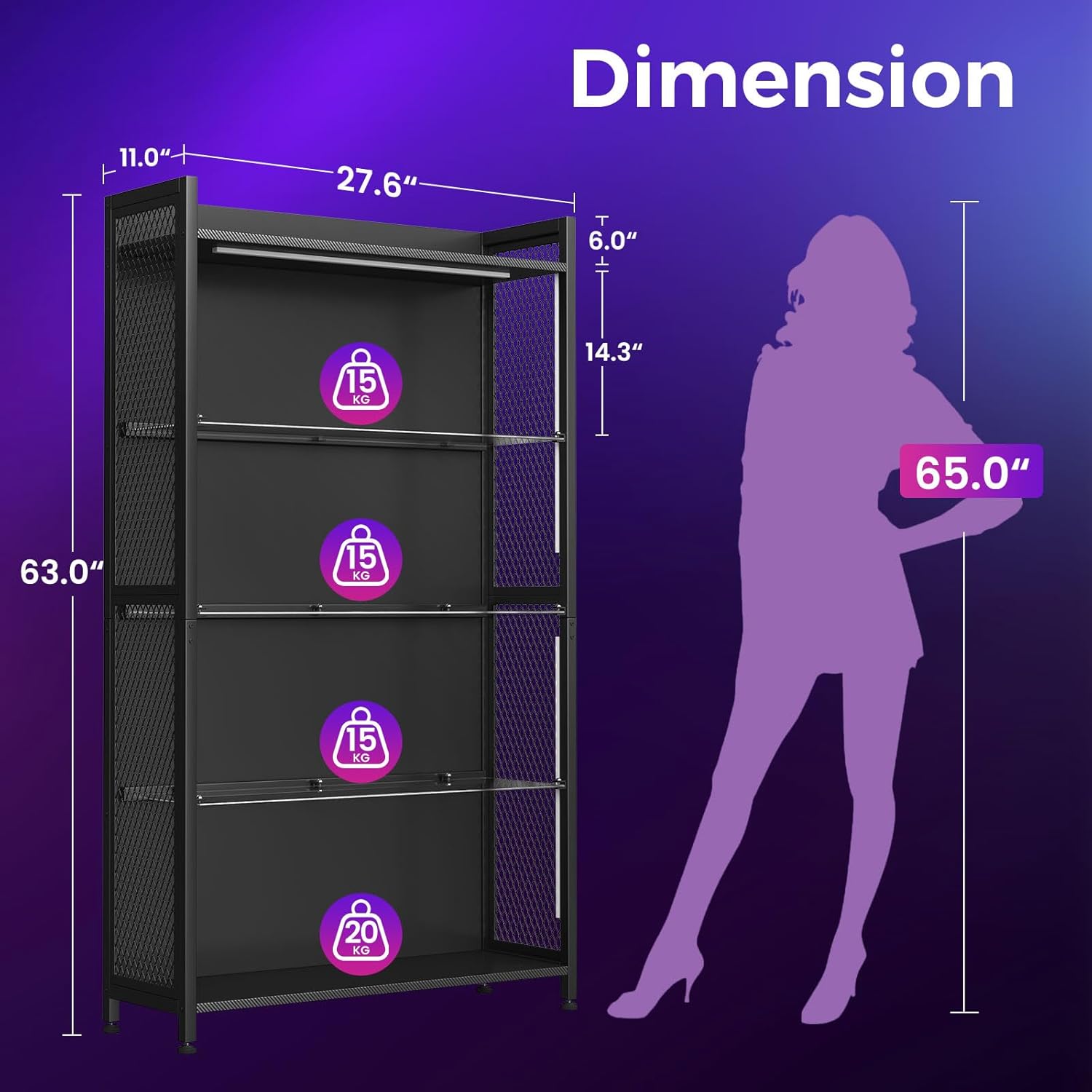 LED Display Case with Glass Sh - Collectible Collection ulasan dan harga