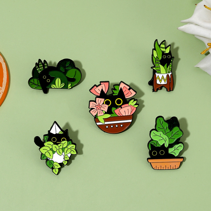 Cute Black Cat Collection Plan - Collectible Vintage Brooches ulasan dan harga