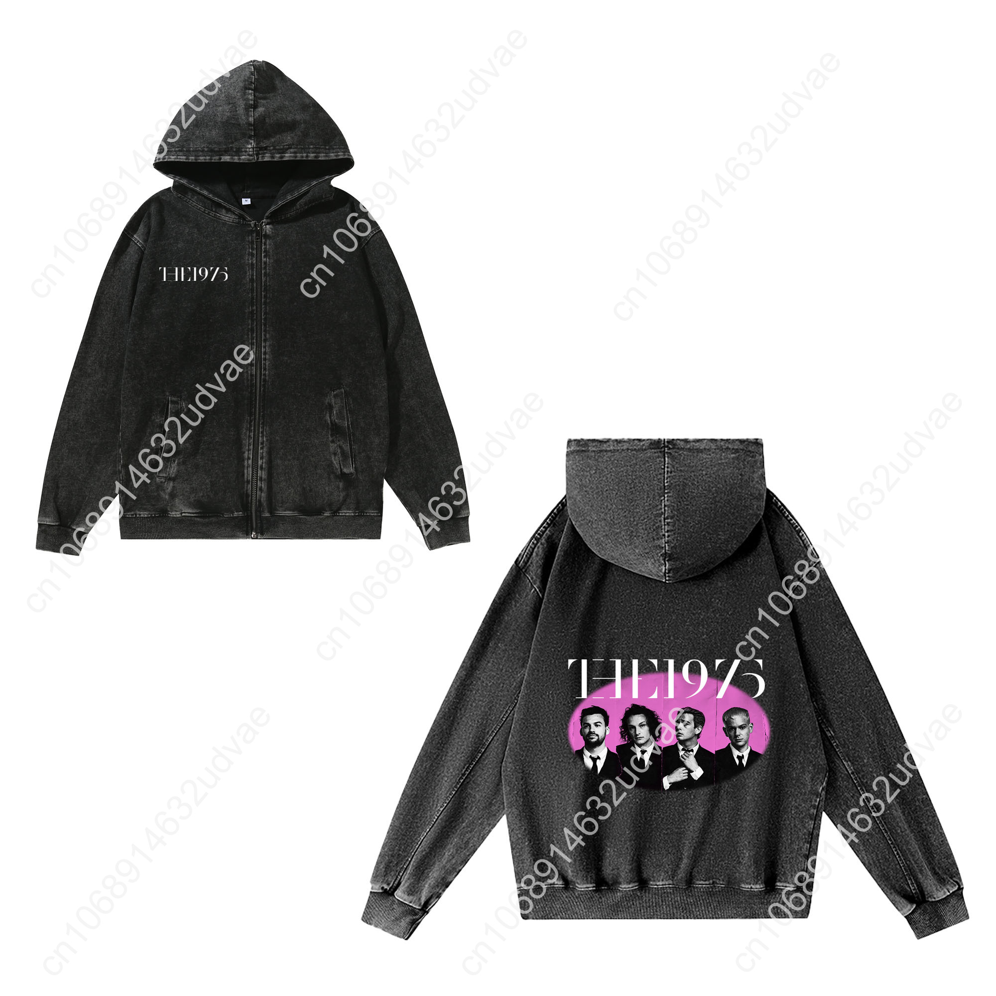 The 1975 Zipper Sweatshirt Man - Vintage Zip Hoodie ulasan dan harga