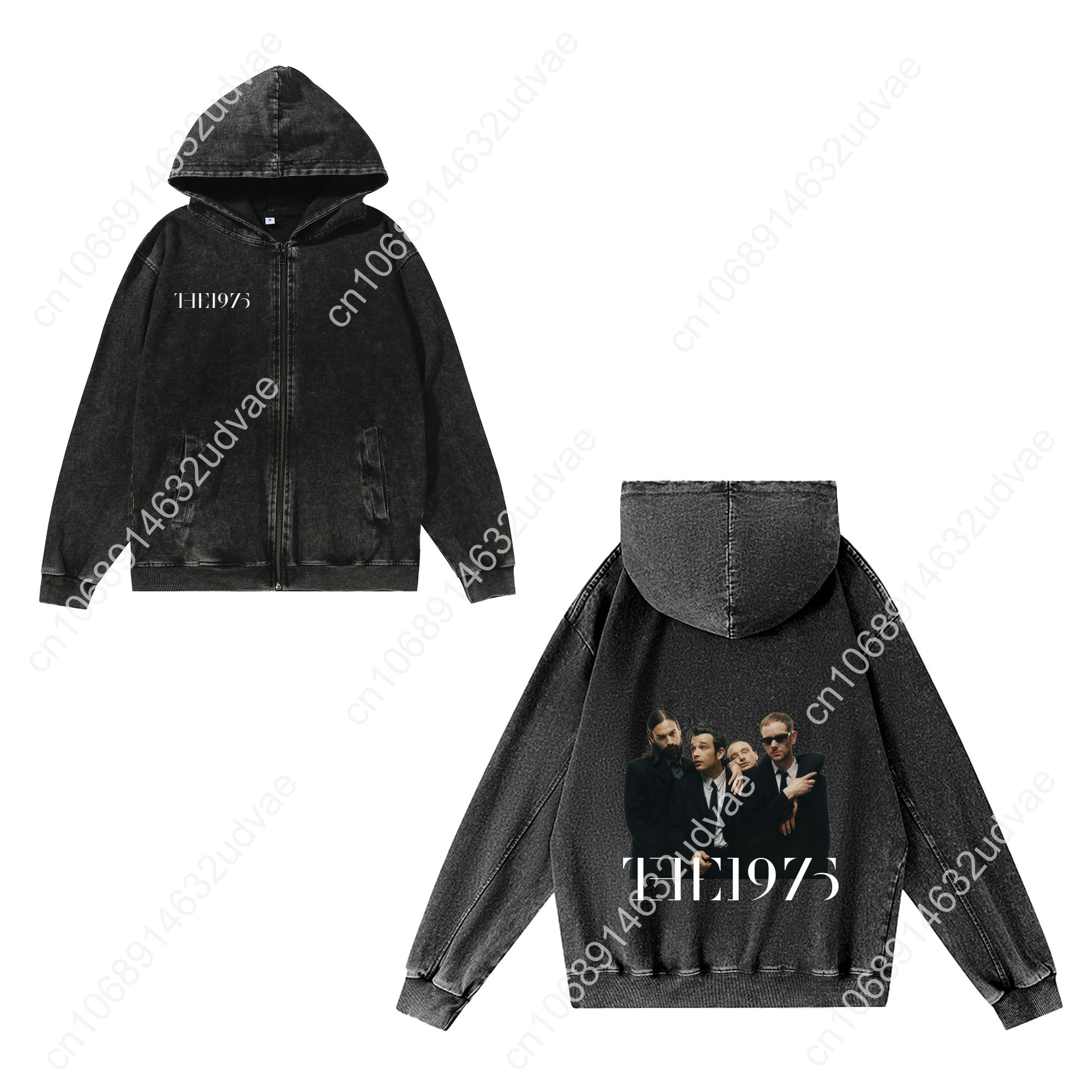 The 1975 Zipper Sweatshirt Man - Vintage Zip Hoodie ulasan dan harga