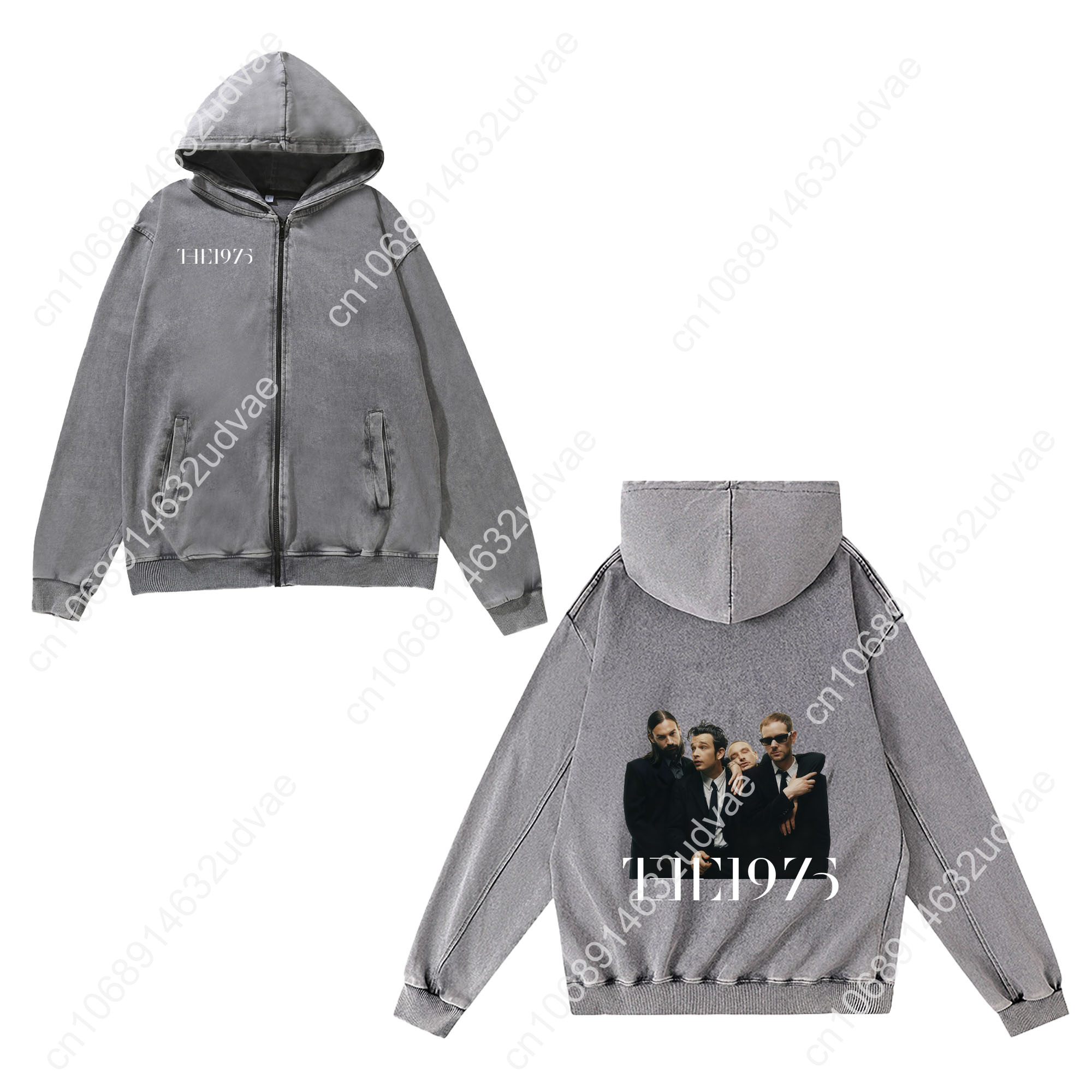 The 1975 Zipper Sweatshirt Man - Vintage Zip Hoodie ulasan dan harga
