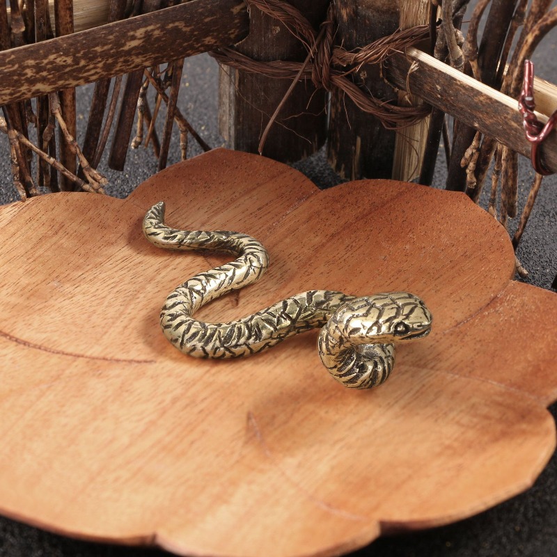 1 PC Solid Brass Carved Cobra  - Vintage Collectible Christmas Ornaments ulasan dan harga