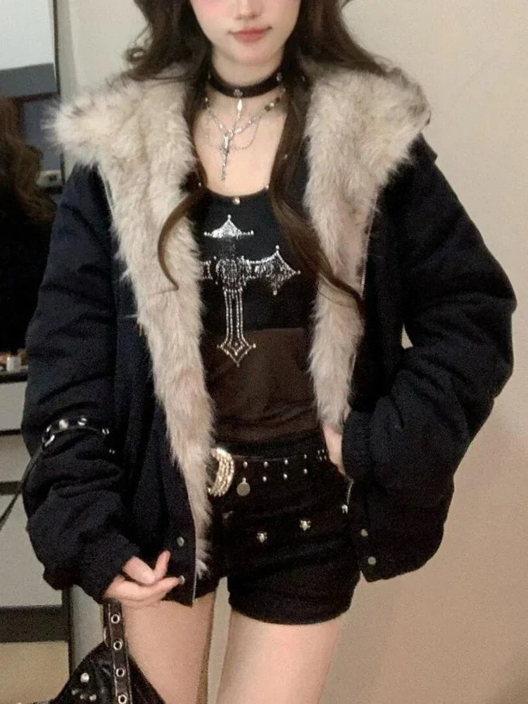 Y2k Gothic Vintage Black Zip U - Vintage Zip Hoodie ulasan dan harga