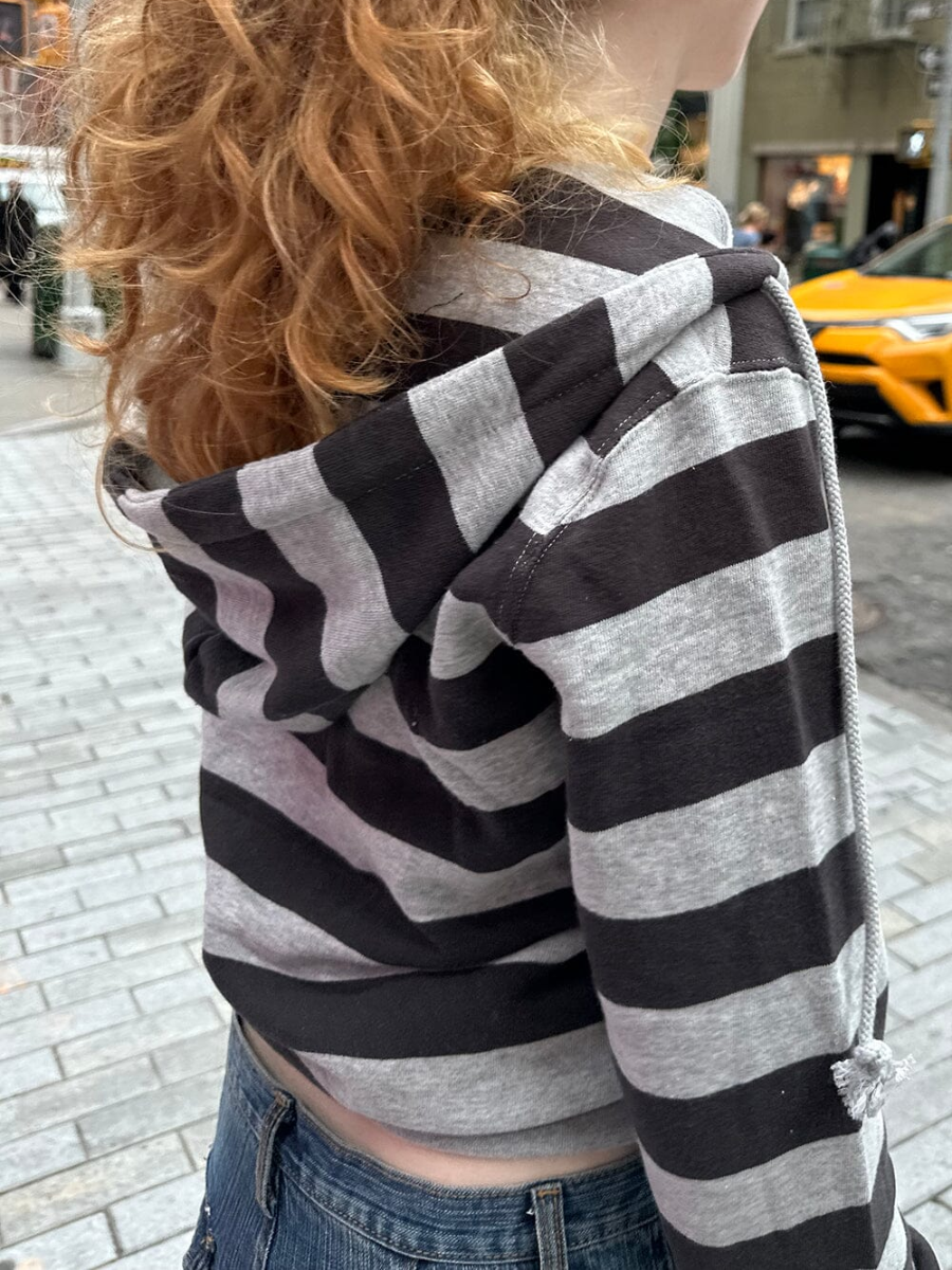 Stripes Vintage Zip-up Hoodie  - Vintage Zip Hoodie ulasan dan harga