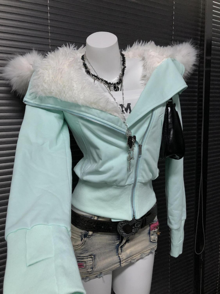 Aesthetic Vintage Slim Hooded  - Vintage Zip Hoodie ulasan dan harga