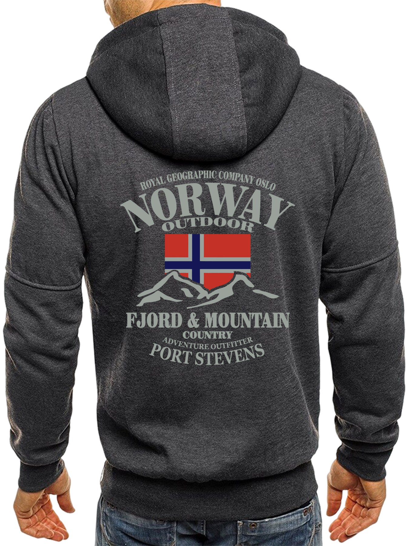 Norway Fjords And Mountains Pr - Vintage Zip Hoodie ulasan dan harga