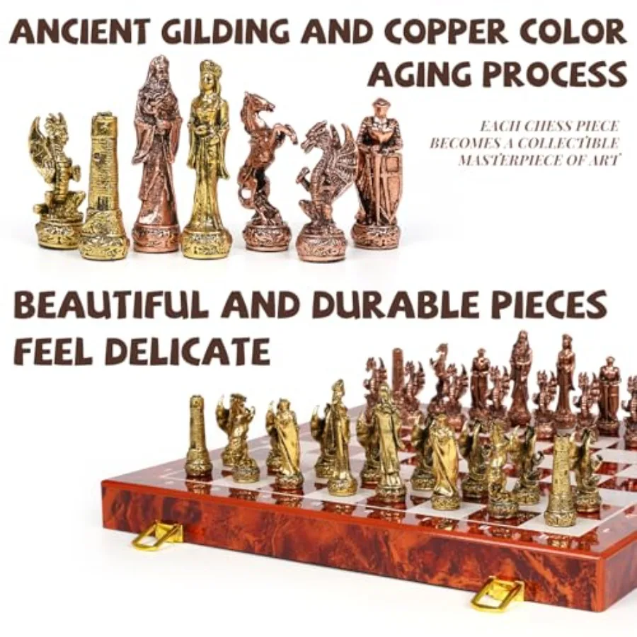 Vintage figurine metal chess s - Vintage Collectible Board Games ulasan dan harga