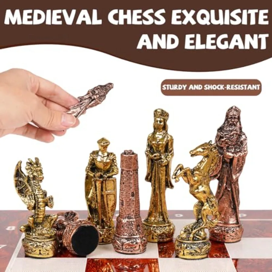 Vintage figurine metal chess s - Vintage Collectible Board Games ulasan dan harga