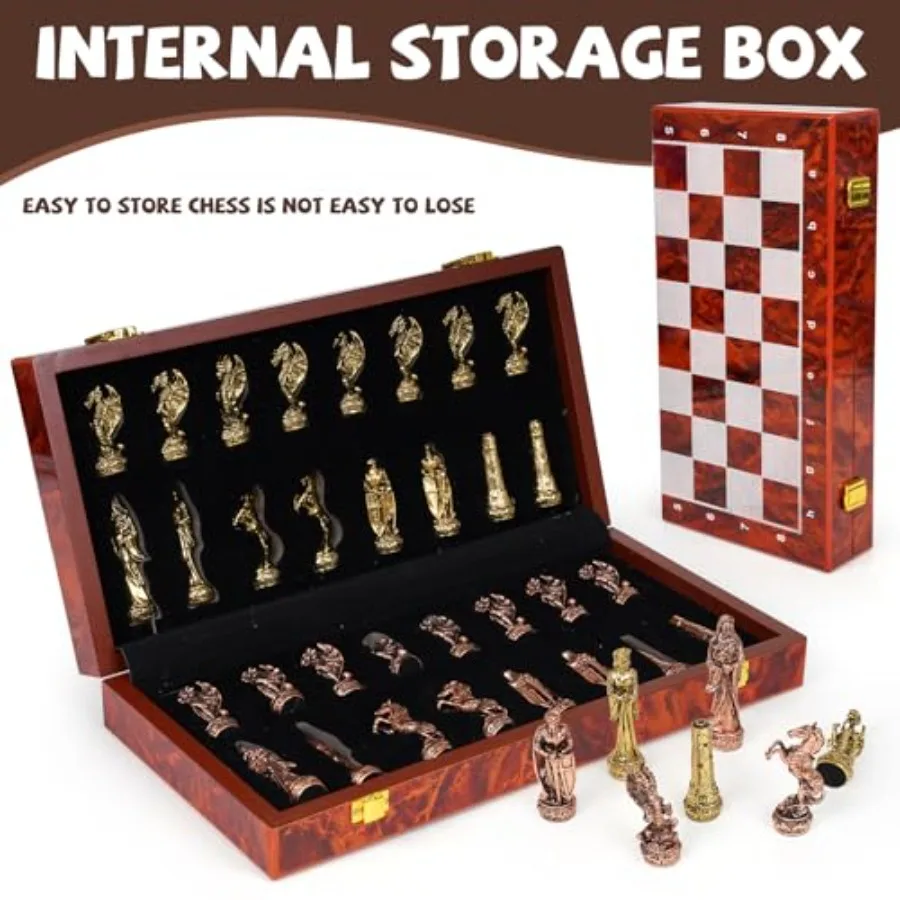 Vintage figurine metal chess s - Vintage Collectible Board Games ulasan dan harga
