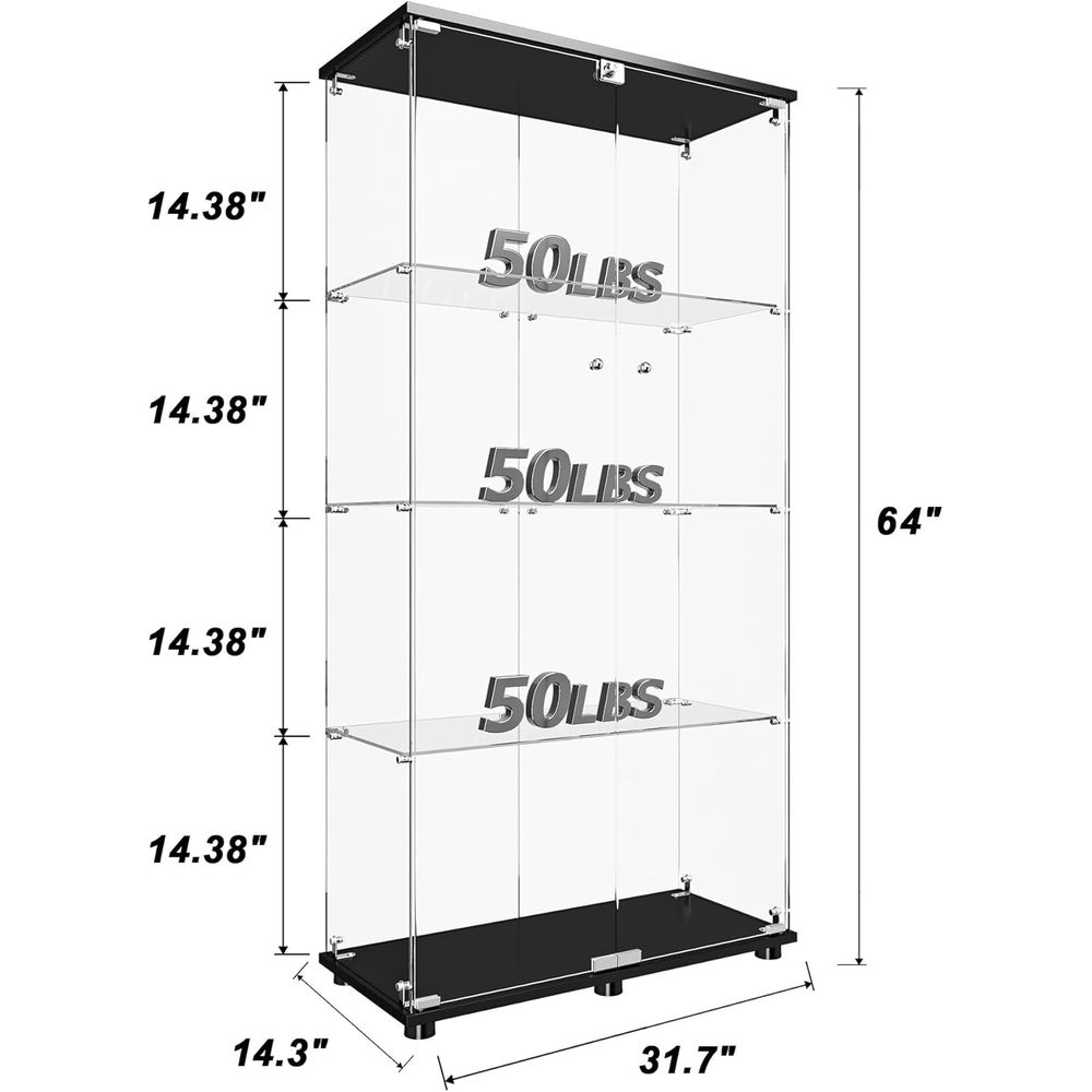 Double Door Glass Display Cabi - Collectible Collection ulasan dan harga