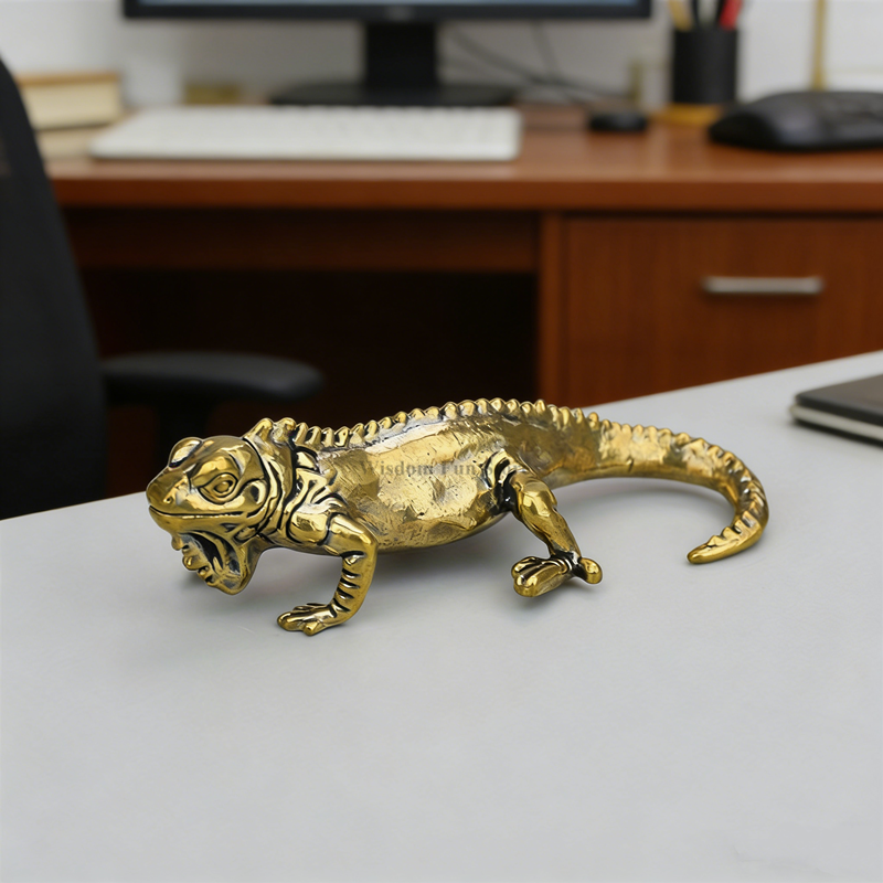 1pc Vintage Brass Lizard Deskt - Vintage Collectible Christmas Ornaments ulasan dan harga