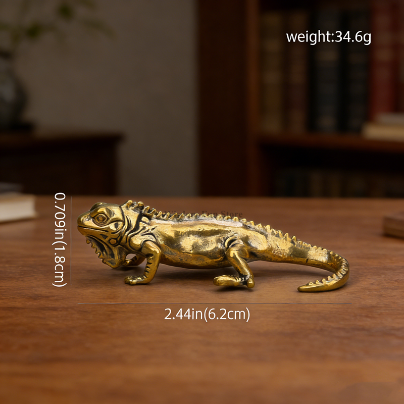 1pc Vintage Brass Lizard Deskt - Vintage Collectible Christmas Ornaments ulasan dan harga