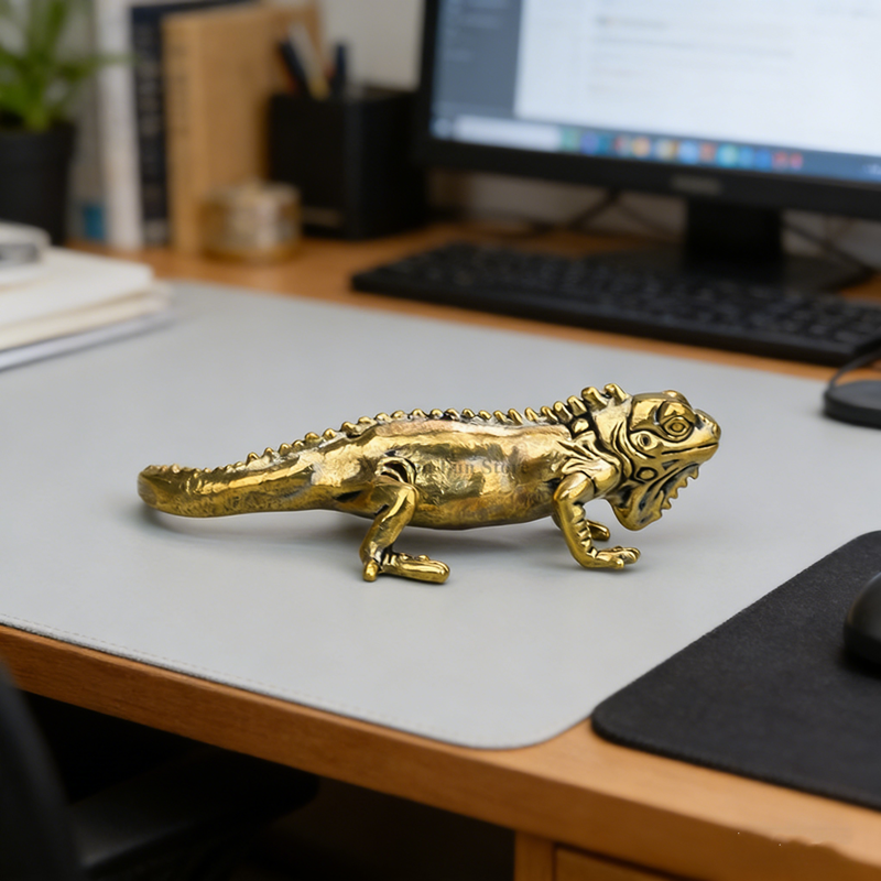 1pc Vintage Brass Lizard Deskt - Vintage Collectible Christmas Ornaments ulasan dan harga