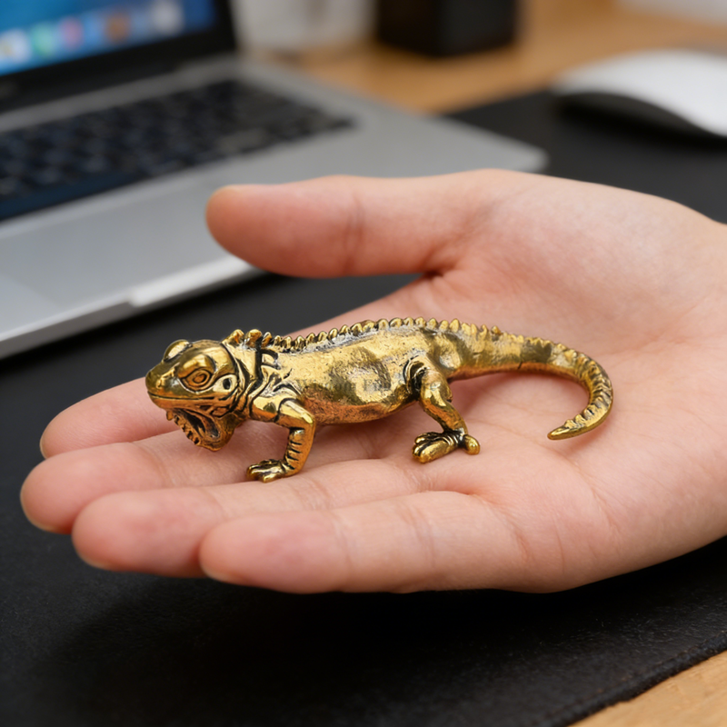 1pc Vintage Brass Lizard Deskt - Vintage Collectible Christmas Ornaments ulasan dan harga