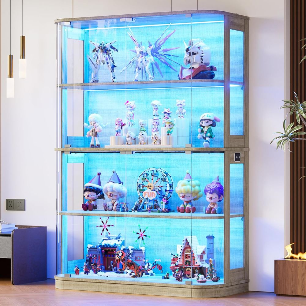 47.2 Glass-Door 4-Tier Display - Collectible Collection ulasan dan harga