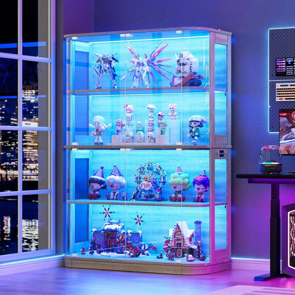47.2 Glass-Door 4-Tier Display - Collectible Collection ulasan dan harga