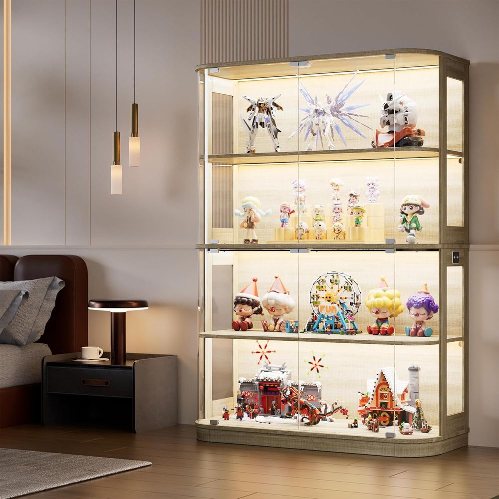 47.2 Glass-Door 4-Tier Display - Collectible Collection ulasan dan harga
