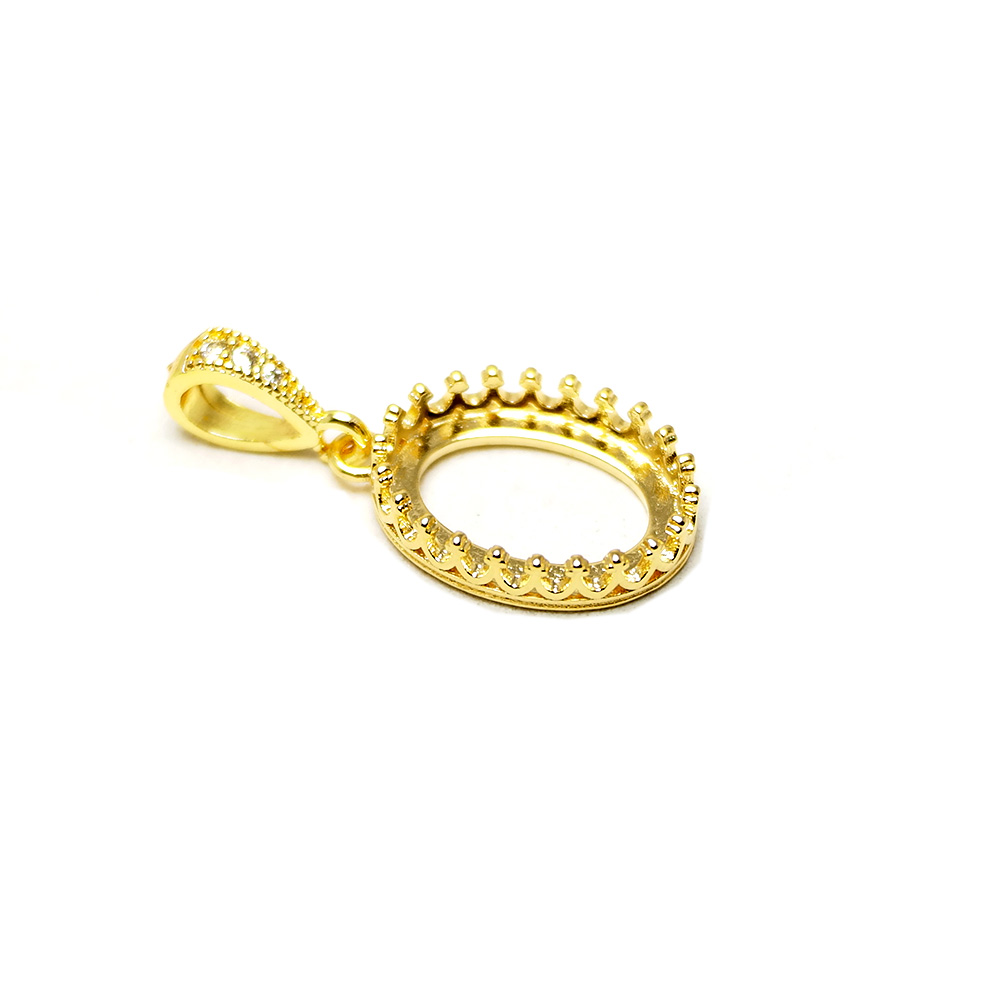 2pcs Crown Drop Necklace Charm - Vintage Item ulasan dan harga