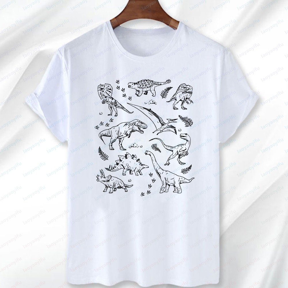 Dinosaur Collection Line Art T - Vintage Collectible Clothing ulasan dan harga