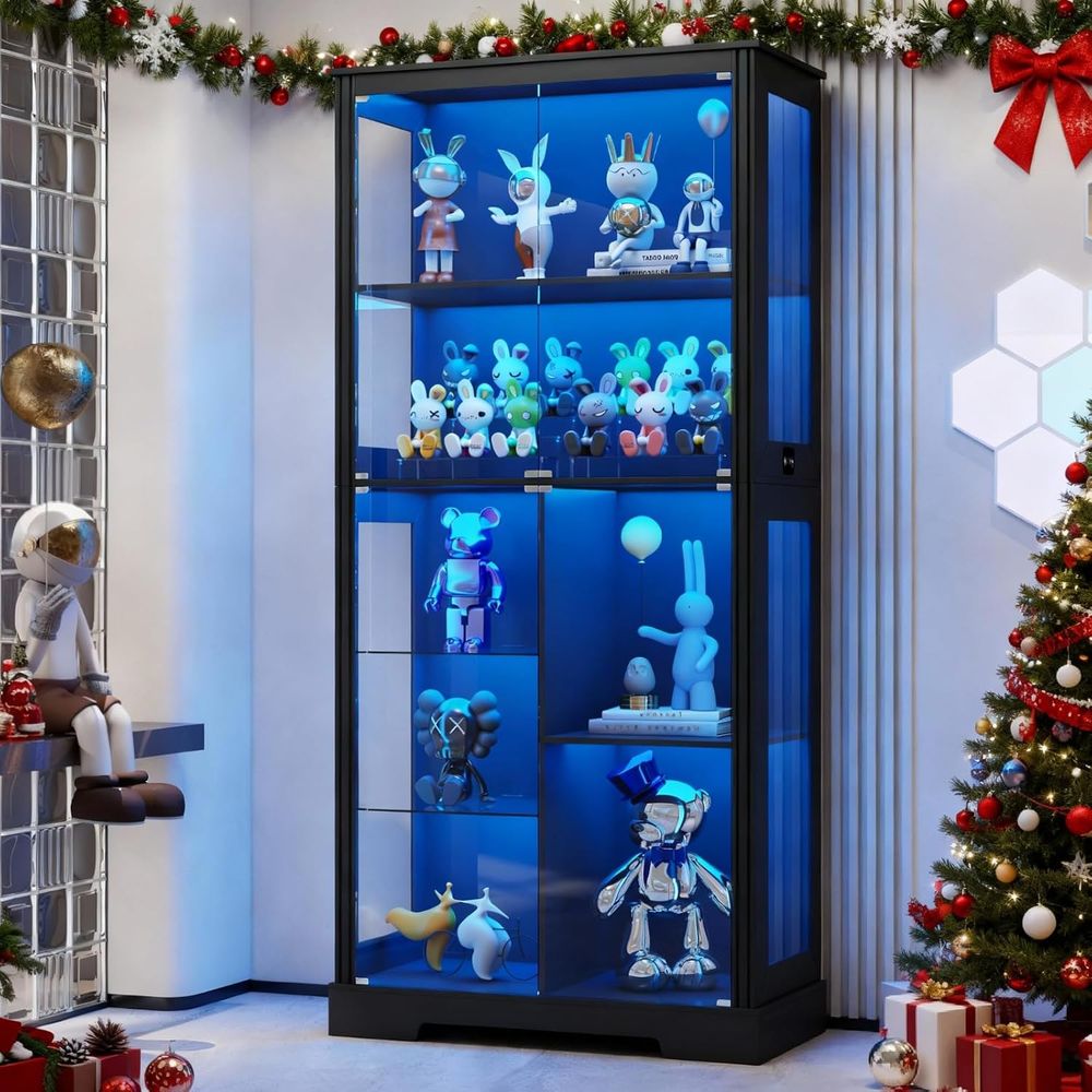 71 Illuminated Glass Curio Cab - Collectible Collection ulasan dan harga