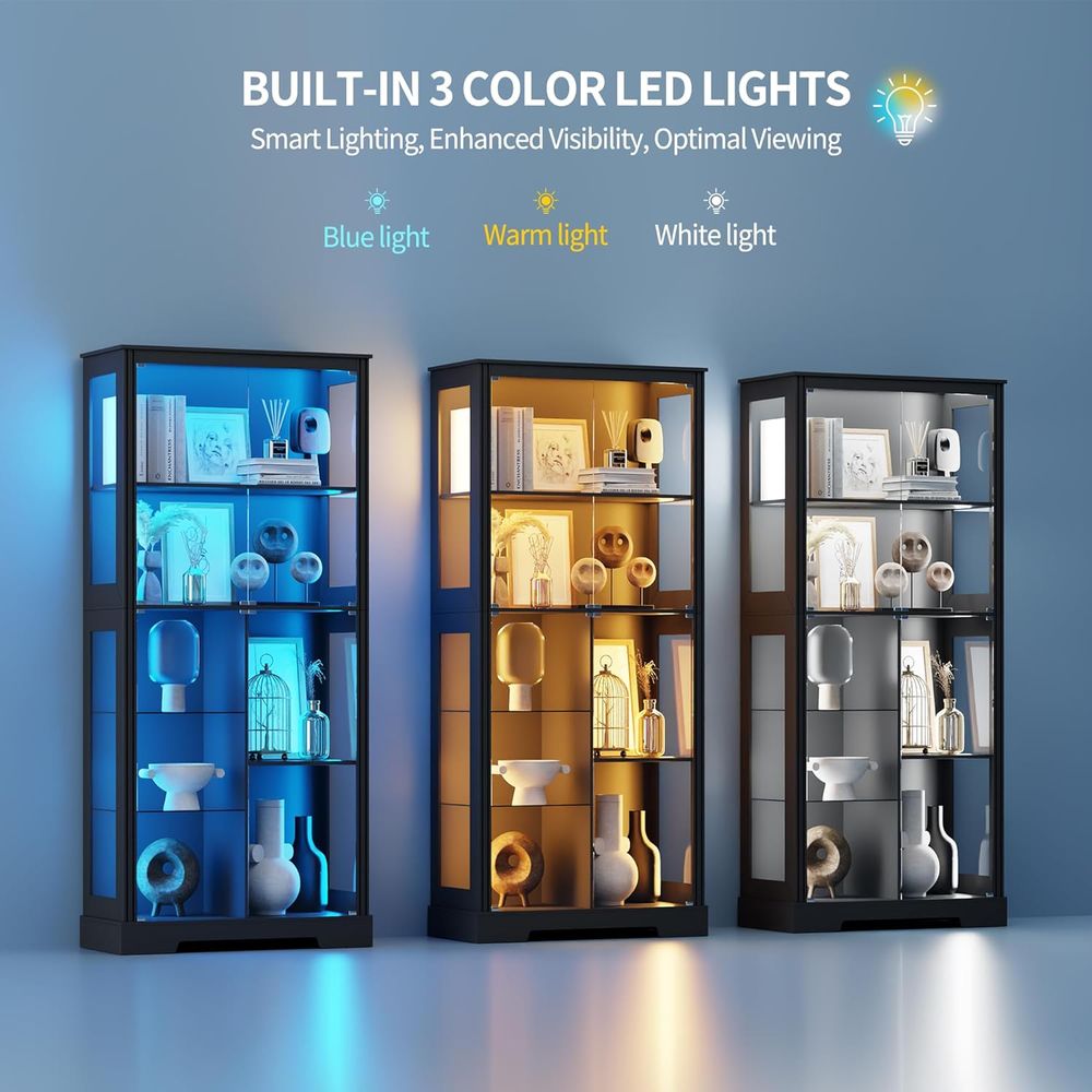 71 Illuminated Glass Curio Cab - Collectible Collection ulasan dan harga