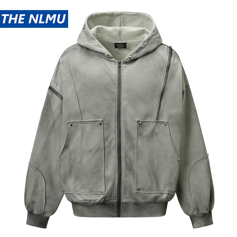 Men Vintage Hooded Jacket 2025 - Vintage Zip Hoodie ulasan dan harga