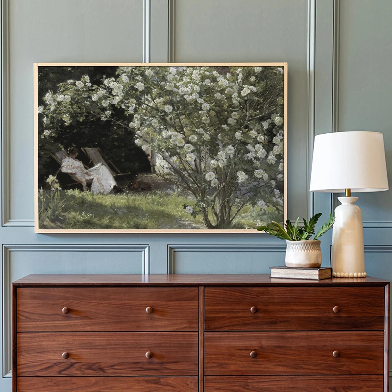 1pc frameless Canvas Painting  - Vintage Item ulasan dan harga