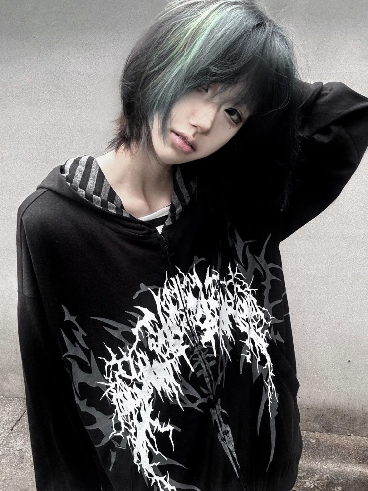 Subculture Y2k Japanese Hooded - Vintage Zip Hoodie ulasan dan harga