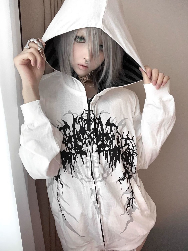 Subculture Y2k Japanese Hooded - Vintage Zip Hoodie ulasan dan harga