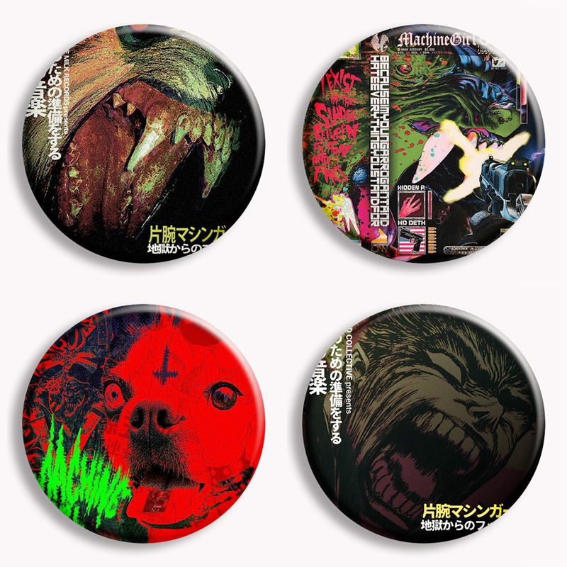 Machine Girl Wlfgrl Button Pin - Collectible Vintage Brooches ulasan dan harga