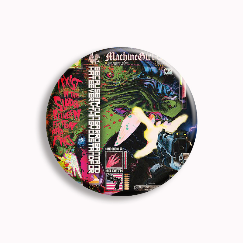 Machine Girl Wlfgrl Button Pin - Collectible Vintage Brooches ulasan dan harga