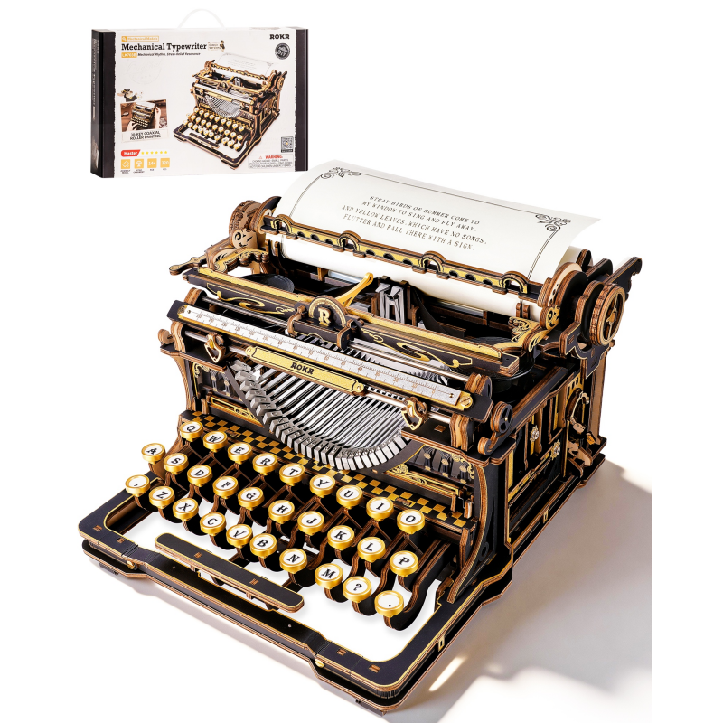 ROKR 3D Wooden Typewriter Puzz - Vintage And Collectible Toys ulasan dan harga