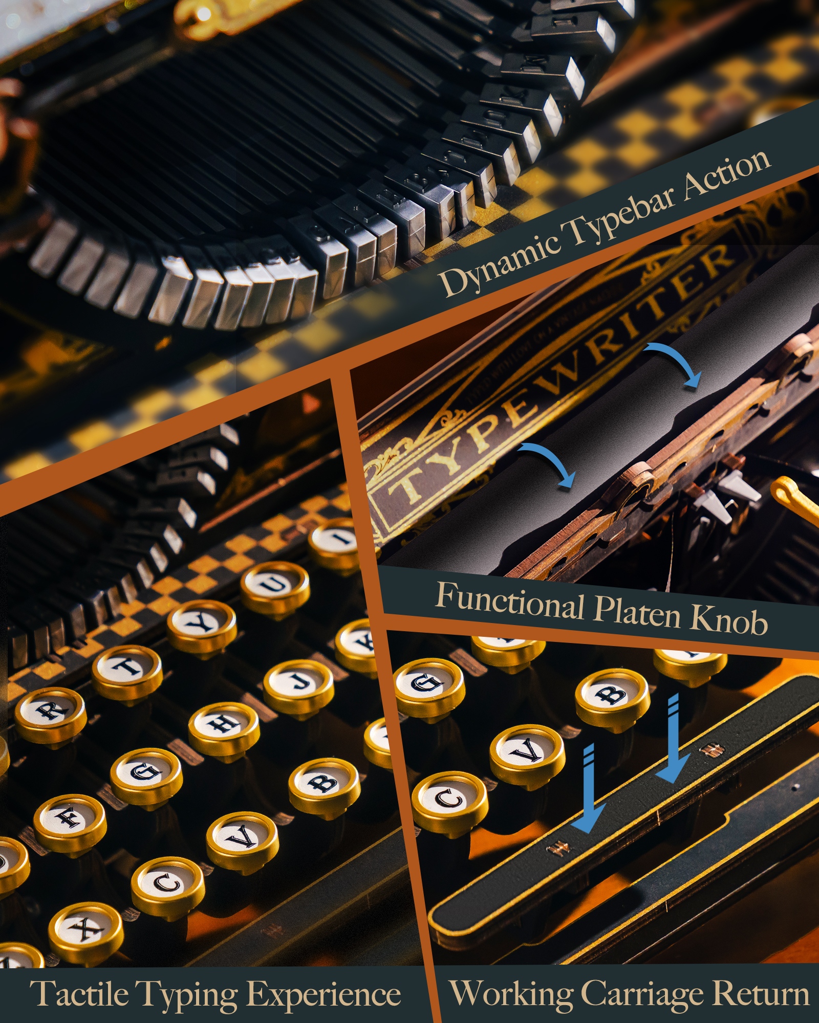ROKR 3D Wooden Typewriter Puzz - Vintage And Collectible Toys ulasan dan harga