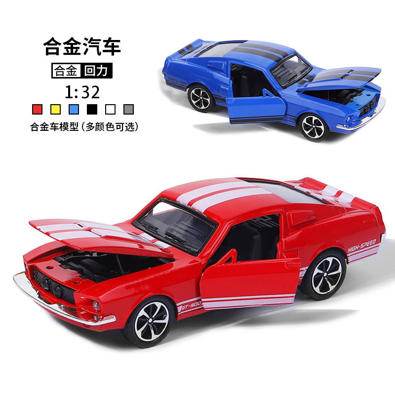 1:32 Diecast Alloy Ford Mustan - Vintage Collectible Toy Cars ulasan dan harga