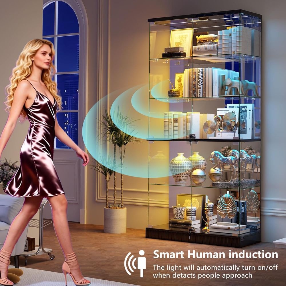 LED-Illuminated 5-Tier Lockabl - Collectible Collection ulasan dan harga