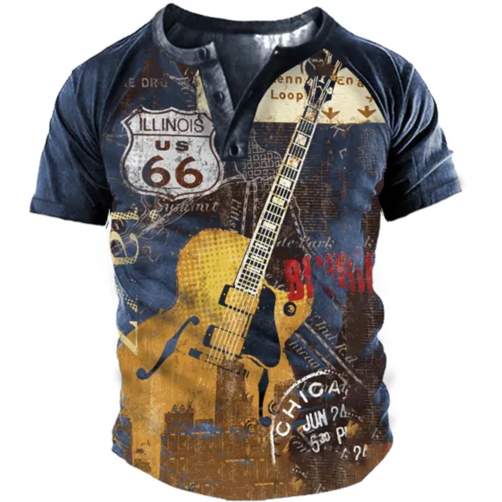 Henry Men's Short Sleeved T-sh - Vintage Collectible Clothing ulasan dan harga