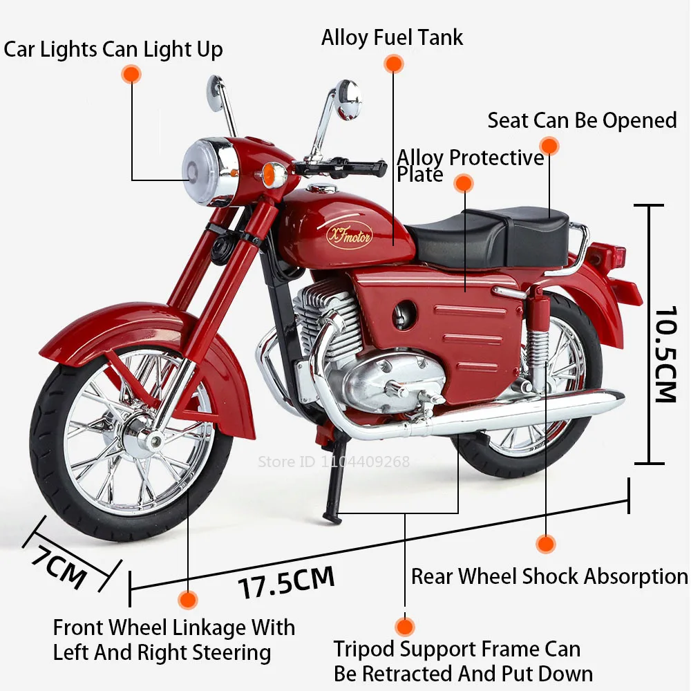1:10 Scale XF250 Motorcycle Mo - Vintage Collectible Toy Cars ulasan dan harga