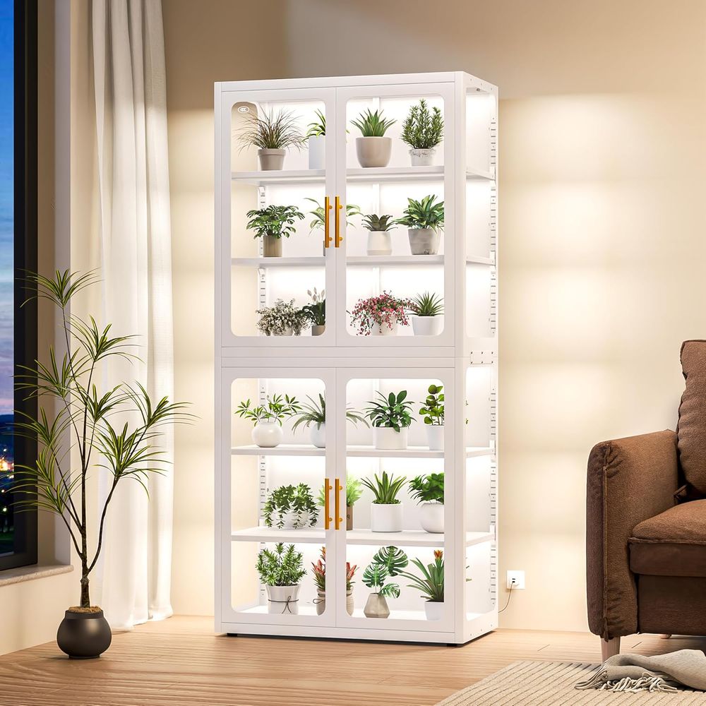 68 White Glass Display Cabinet - Collectible Collection ulasan dan harga