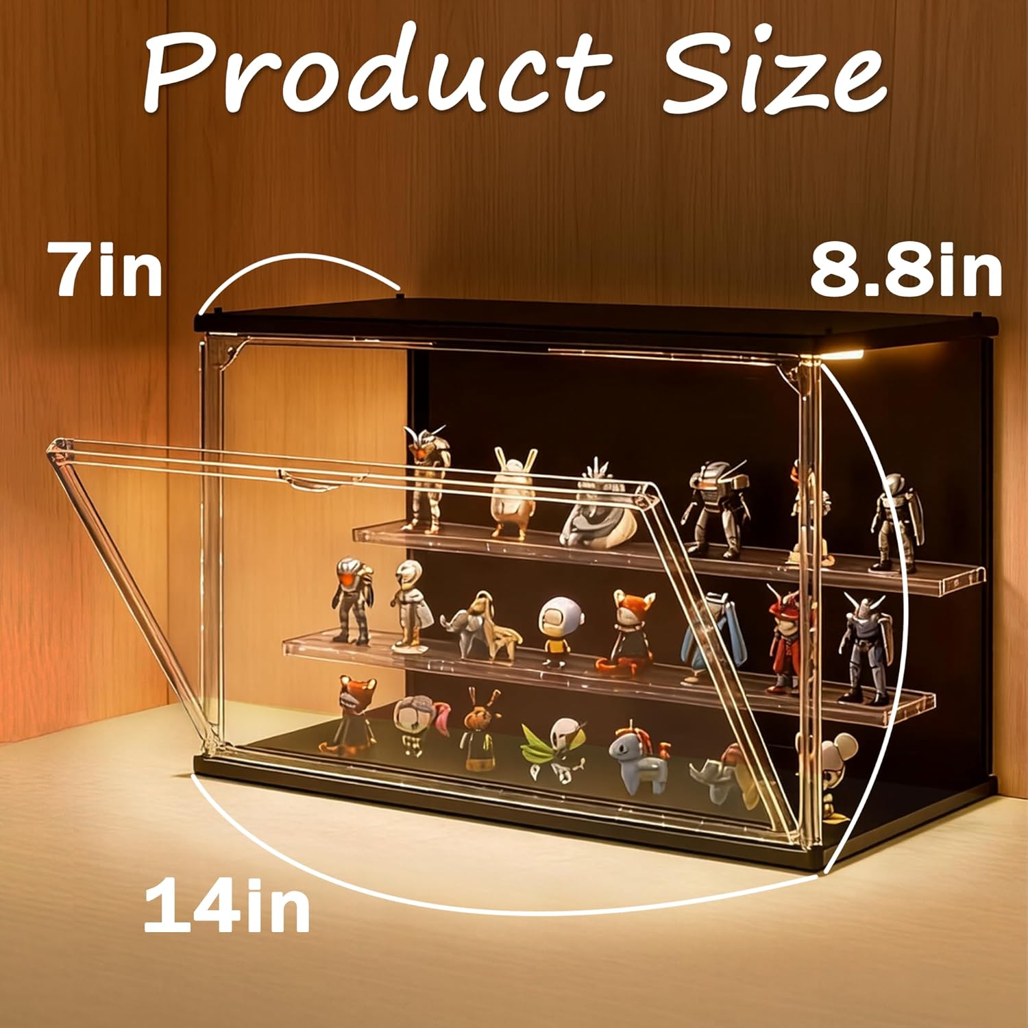 3-Tier Stackable LED Display C - Collectible Collection ulasan dan harga